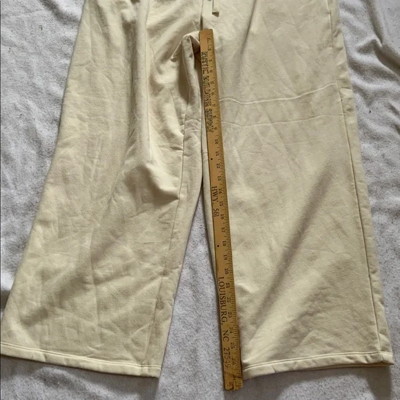 Auden Cream Fleece sweatpants size XL wide leg new without tags - Picture 4 of 6